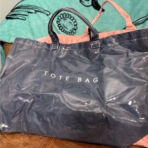 NWOT Navy and Pink Tote Bag